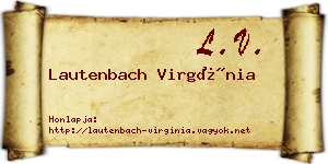 Lautenbach Virgínia névjegykártya